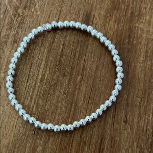 Elegant Silver Beaded Bracelet